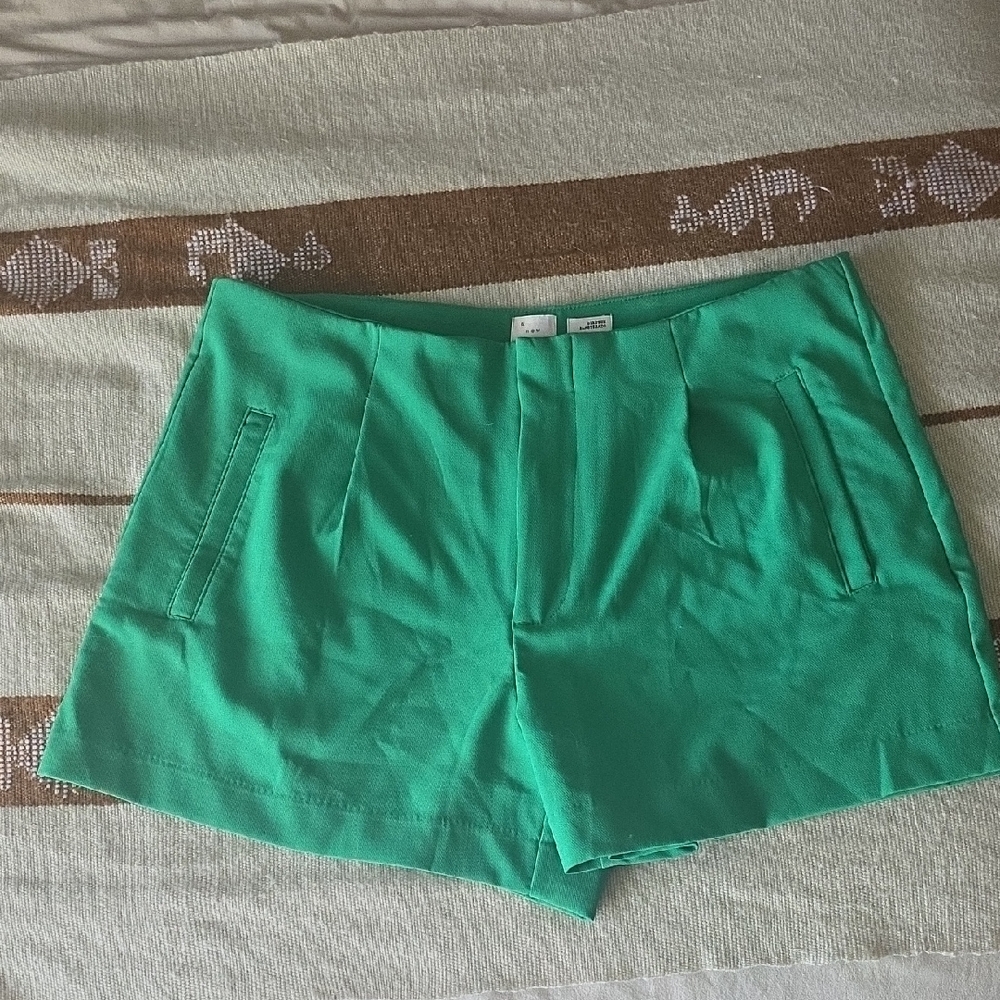 a new day High Waist Green Women's Shorts